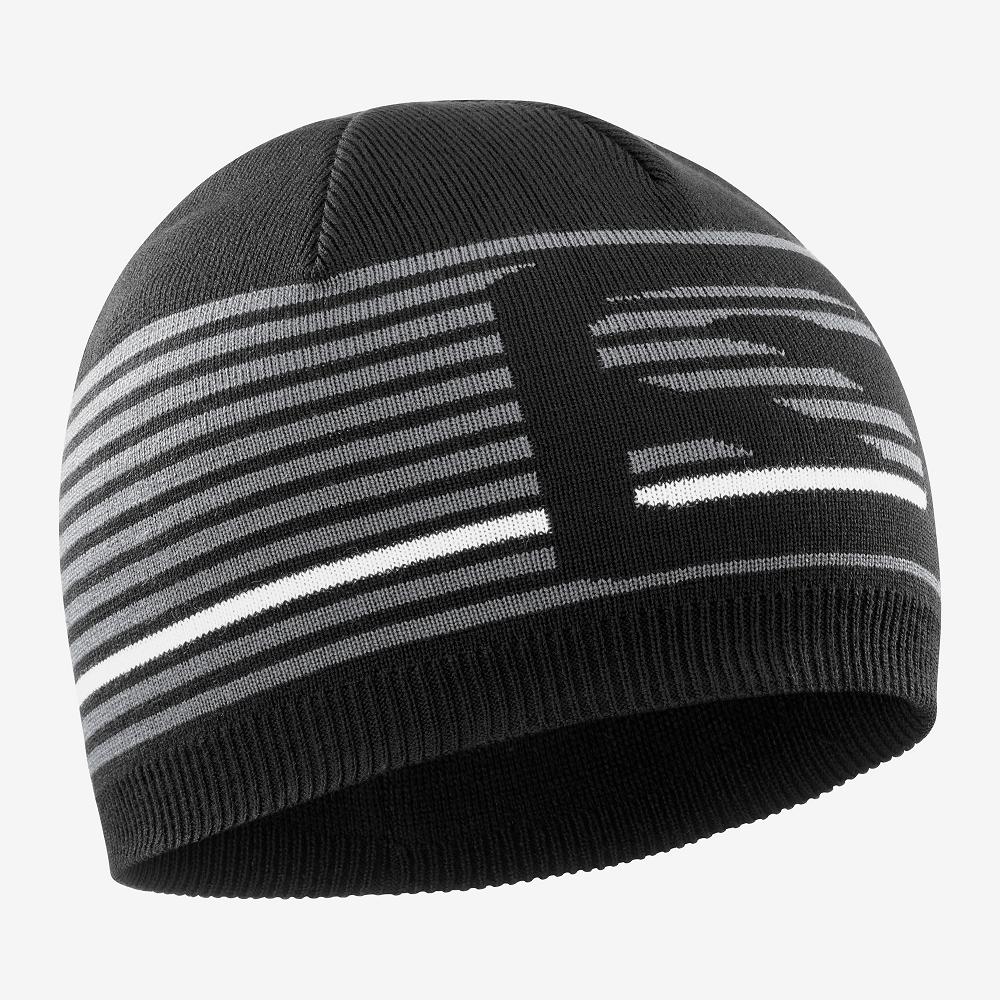 Salomon Singapore Mens Beanie - FLATSPIN Black | 94506-SYUT